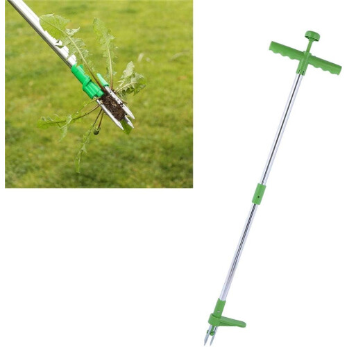 Weed Puller Long Handle Ergonomic 3Claw Tool for Efficient Lawn and Garden Root Removal 2