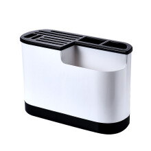 Knife Block Kitchen Knife Holder with MultiSlot Storage, Scissor and Utensil Slots, Detachable Drain Tray, Universal Blade Compatibility, Black