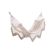 Camping Hammock with Breathable Oxford Fabric and Wooden Spreader Bars, Detachable and Washable