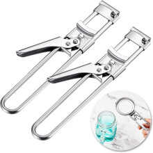 Adjustable Stainless Steel Jar and Can Opener Set with NonSlip Grip for Easy Lid Removal (2Pc)