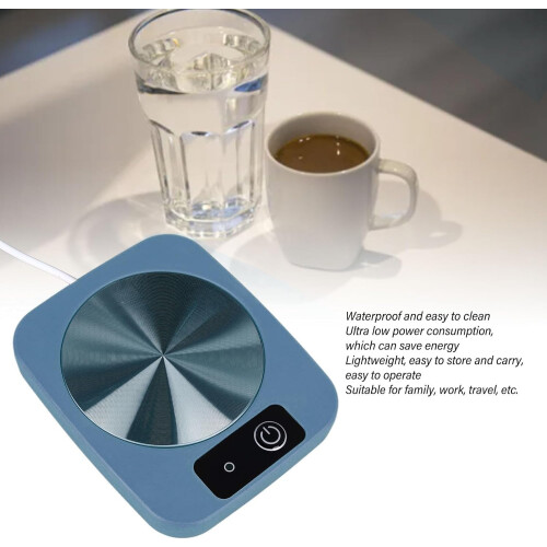 Coffee Mug Warmer with Smart Temperature Control, USB Powered Desk Beverage Heater, Blue 2