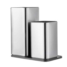 Universal Stainless Steel Knife Holder with NonSlip Base, RustResistant Block and Scissors Slot