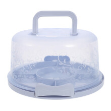 Cake Carrier with Lid and Handle, Sturdy Cake Holder for Transport and Storage, Blue