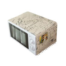 Microwave Oven Cover 30x90cm Cotton Linen Dustproof Protection with Vintage Decorative Design