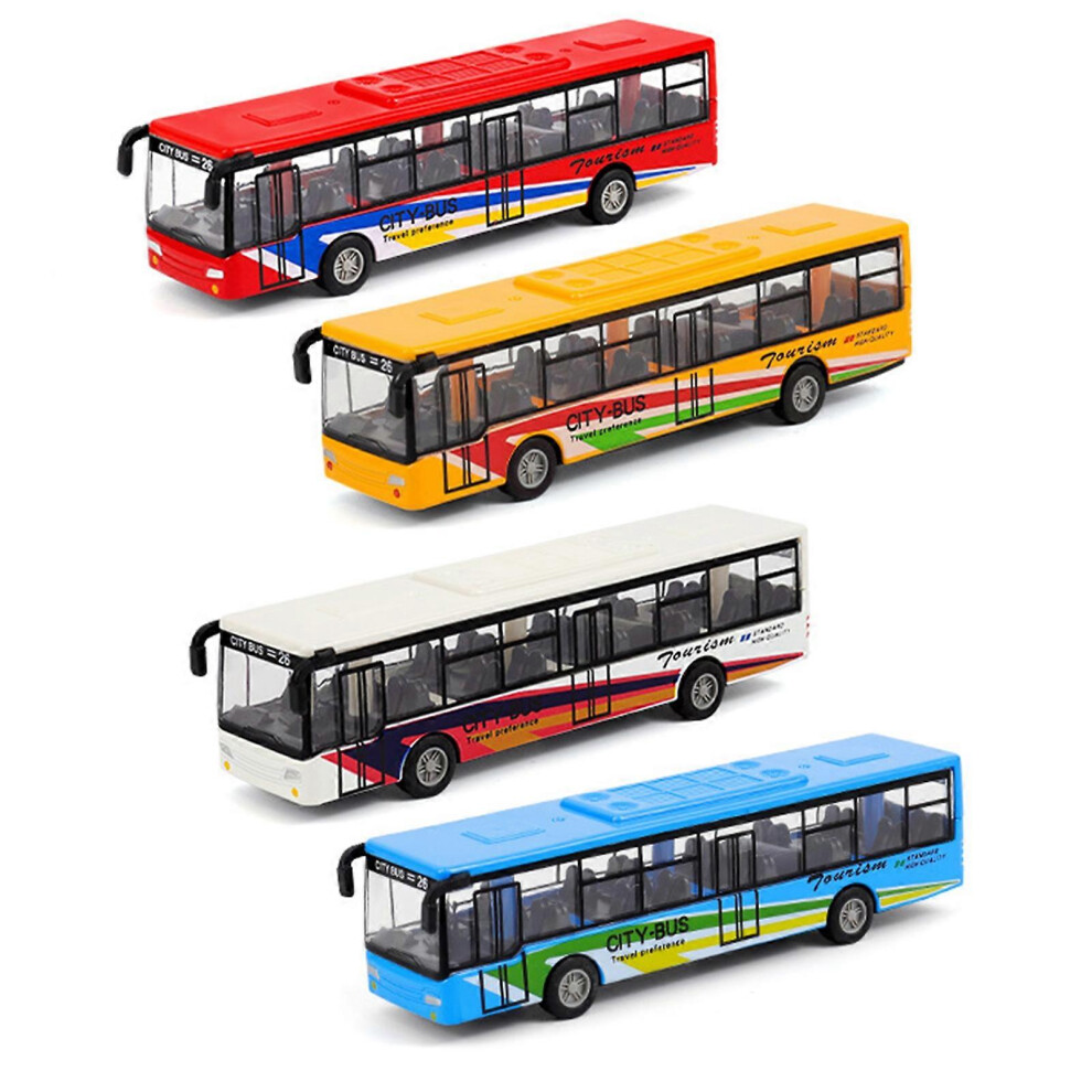 (As Show, One Size) High Quality Cool Bus Toys With Pull Back Action Simulate Exquisite Interesting Body For Kids Bus For Toddler 3242242656370
