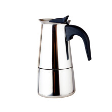 Stainless Steel Espresso Maker 100ml Moka Pot Coffee Maker with Ergonomic Handle for Home and Travel