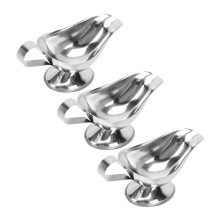 3Pcs Stainless Steel Gravy Boat Sauce Pourer Pitcher for Sauces Dressings Creamer Ergonomic Design