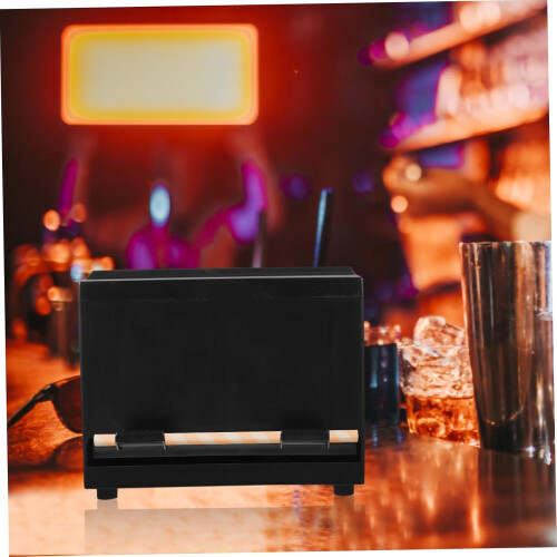 Automatic Straw Dispenser with Lid for Hygiene, Compact Storage for Cafe and Restaurant Use 2