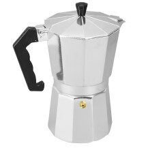 3 Cup Moka Pot Stovetop Espresso Maker Induction Compatible Italian Coffee Percolator Silver