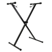 Heavy Duty Adjustable Piano Keyboard Stand X Frame with Stable Metal Structure and NonSlip Straps Black