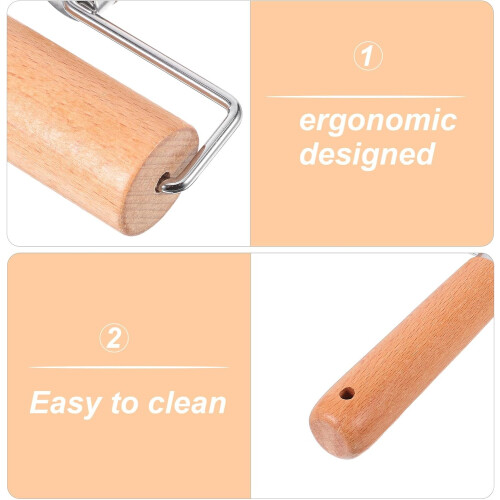 Solid Wood Rolling Pin for Baking and Dumplings Smooth Surface Easy Dough Preparation 1