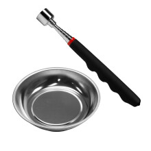 Magnetic Pickup Tool with 16lb Pull Force and Extendable 30.5in Reach, Magnetic Parts Tray for Screws