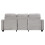 Living And Home 3-Seater Chenille Upholstered Sofa with Pillows, Grey 4