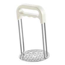 Stainless Steel Potato Masher with Ergonomic Handle for Smooth Mashed Potatoes and Vegetables