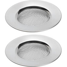 Set aus 2 Waschbeckensieben, Edelstahl, 7,5 cm Abflusssieb, Haarsieb, Duschwaschbecken, Waschbeckensieb, Duschwaschbeckensieb, Badewanne, Set