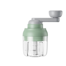 3PCS 250ml Manual Garlic Chopper Set with Rotate Press for MultiUse Kitchen Cooking (Green)