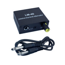Passive Audio Attenuator with MicLevel Output Control for Preventing Signal Distortion, Compact Metal