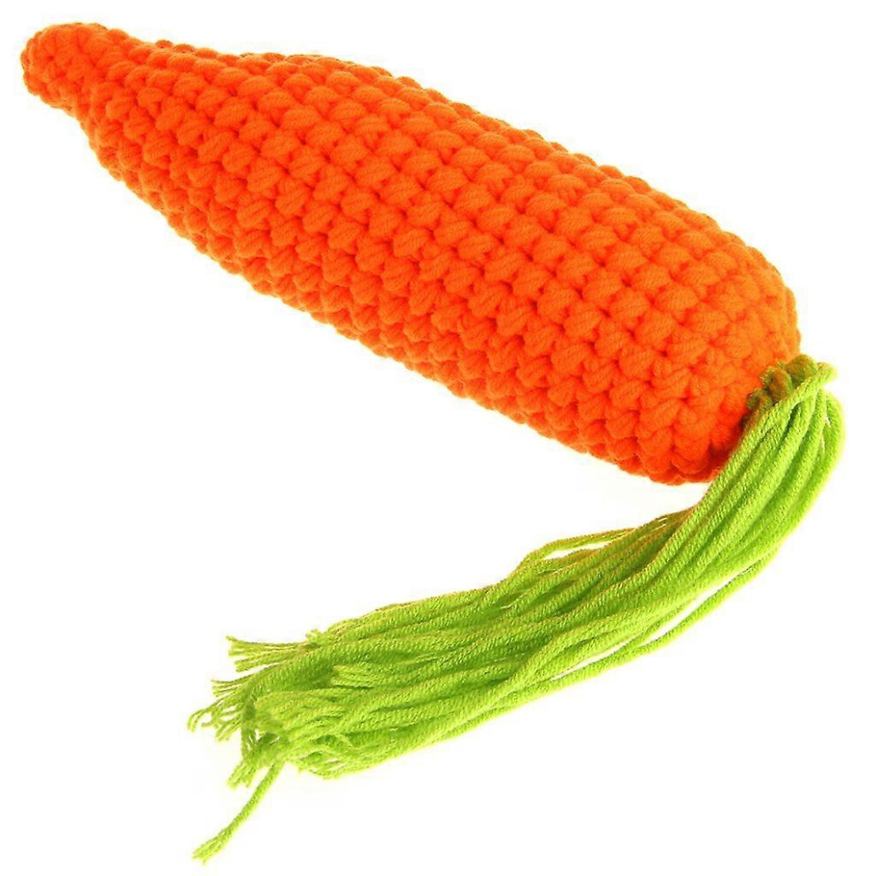 (As Show, One Size) 9.84In Stuffed Realistic Carrot Accompany Accessories Baby Room Decoration Eco-Friendly Woolen For Doll Pleasant Toys 5213747873836