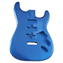 Metallic Blue Electric Guitar Body DIY Poplar with Gloss Finish and Three Single Coil Pickups