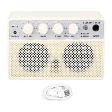 10W Portable Bass Amplifier with Bluetooth, Dual Channel, Deep Bass Subwoofer, Rechargeable