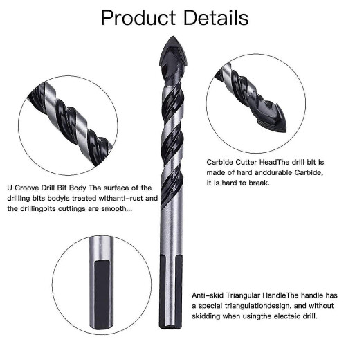 7pcs Tungsten Carbide Masonry Drill Bit Set(6,6,6,8,10,12mm) 1
