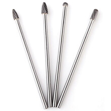 4 Stück Langwelle Wolframkarbid Set-Set Kit 6 mm langer Schaft 155 mm Cut Port Guss-Einlass-Abgaskrümmer