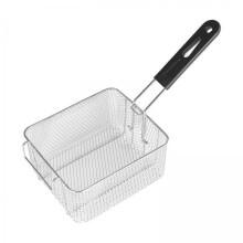 2X Stainless Steel Deep Fry Basket with Long Handle for French Fries Onion Rings Kitchen Cafe Cooking