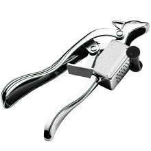 Ergonomic Stainless Steel Garlic Press with Long Handle, Detachable Mincer for Easy Cleaning