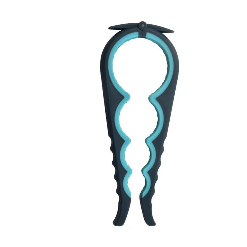 Jar Opener and Bottle Opener, Multifunctional 4in1 AntiSlip Grip Cap Twister Grey Blue