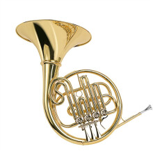 Golden Single French Horn with Four Keys Performance Grade for Students and Exams
