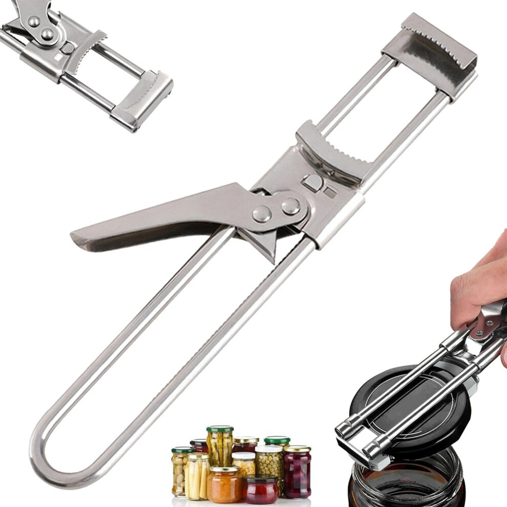 Adjustable Stainless Steel Jar Opener for Seniors with Arthritis
