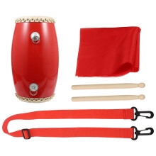 Traditional Chinese Cowhide Waist Drum 32x15x15cm for Performance and Cultural Dance