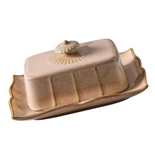Butter Dish with Lid Ceramic Butter Keeper for Countertop Storage Home Kitchen and Restaurant