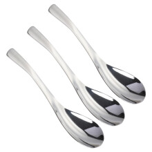 3pcs Stainless Steel Serving Spoons Set Dishwasher Safe Modern Flatware for Soup and Rice