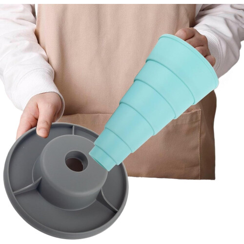 Adjustable Cake Piping Bag Holder Stand with Foldable Design and Detachable Base for Decorating 1