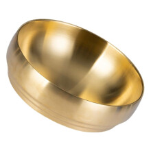 Stainless Steel Noodle Bowl Double Wall Insulated Korean Serving Bowl for Salad Rice Ramen