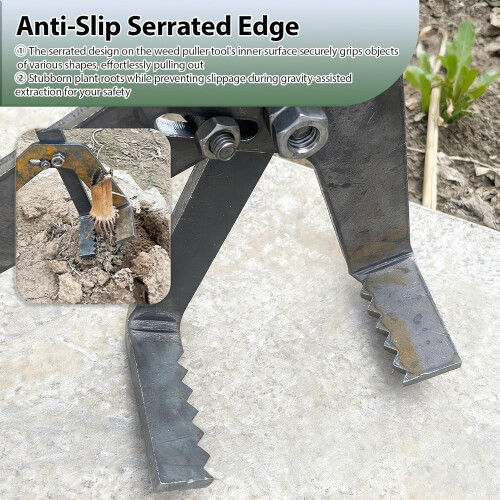 Tree Puller Tool with Long Handle Lever Action, Manual Weed Puller Steel for Garden and Yard 1