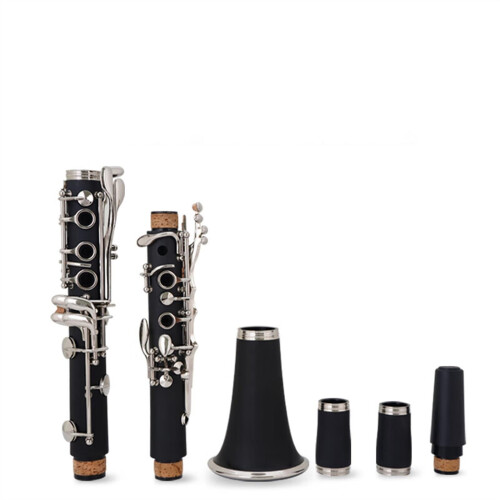 B Flat Beginner Clarinet Silver Plated Bakelite with Refined Finish for Student Musicians 2