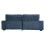 Living And Home 2-Seater Chenille Upholstered Sofa with Pillows, Blue 4