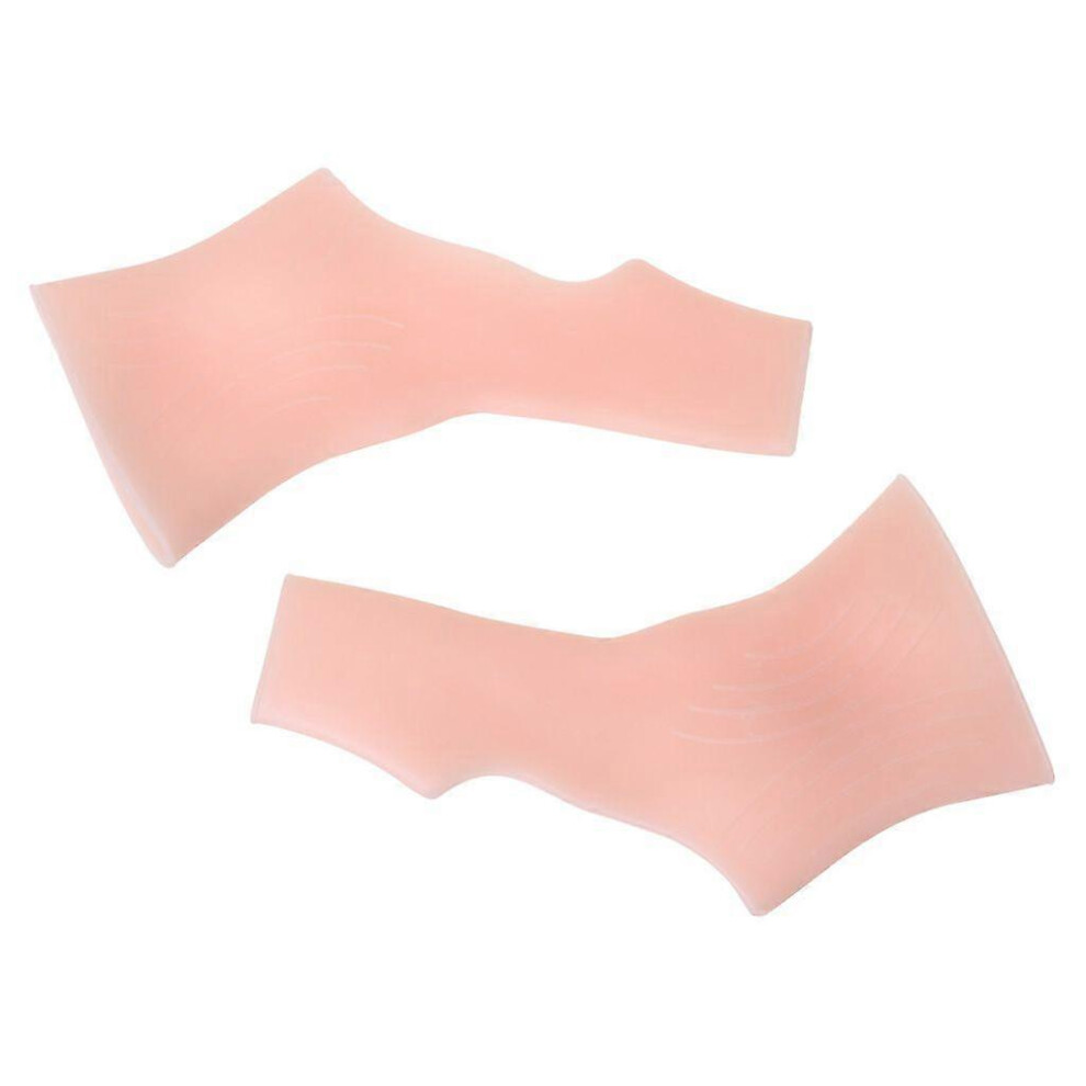 (As Show, S) 2Pcs/Pair Silicone Gel Wrist Support Braces Fingerless Compression Gloves Thumb 5213747896699