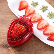 Strawberry Slicer and Egg Cutter, MultiPurpose Safe Slicing for Desserts, Salads, Cake Decorating (1pc)