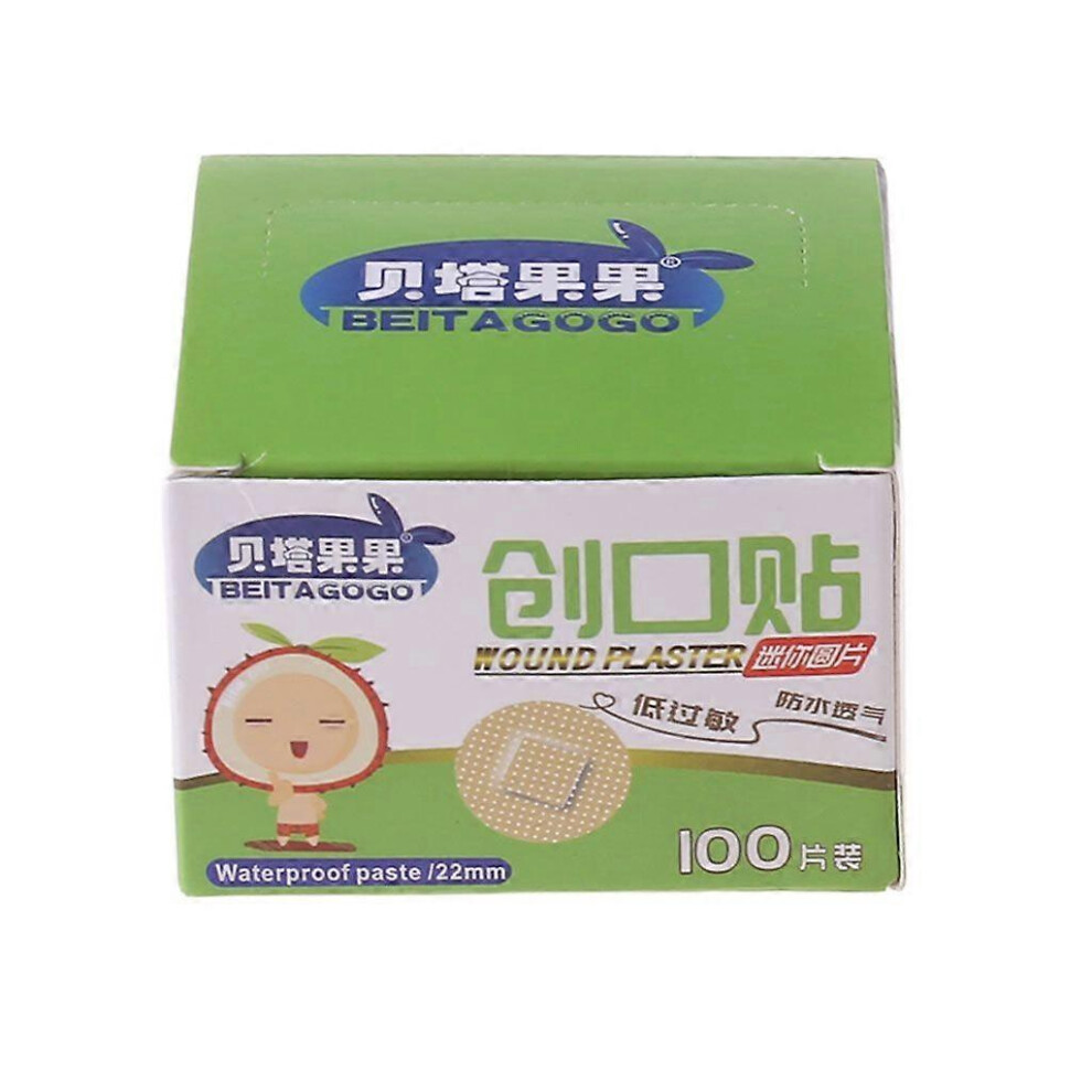 (As Show, One Size) 100 Pcs Mini Round Disposable Medical Adhesive Bandage For Band-Aid Wound Plaste 3242242663309