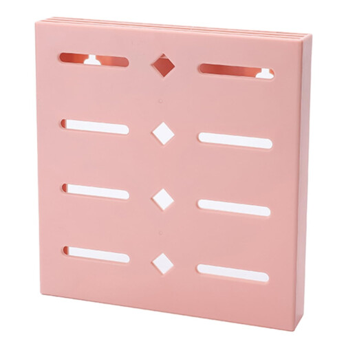 Wall Mounted Knife Holder with Traceless Adhesive, PP Kitchen Storage Rack, Ventilated Fast Drying