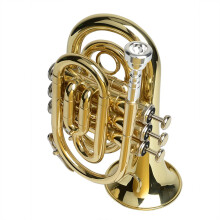 B Flat Pocket Trumpet for Beginners with Compact Design and Consistent Tone for Practice and Travel