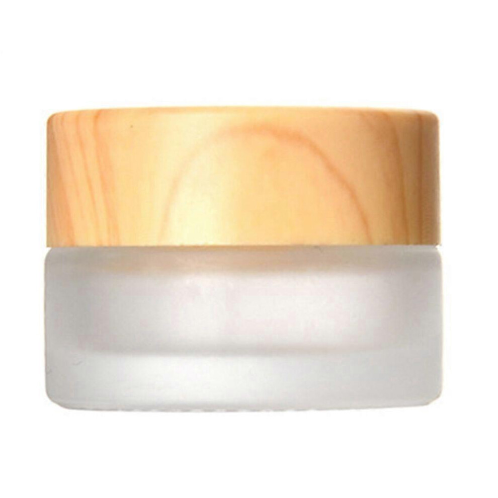 (As Show, 50G) Round Frosted Cosmetic Jars Small Empty Glass Sample Jars For Makeup Lotions 5213747852169