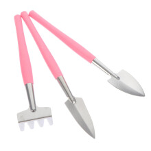 3Pcs Stainless Steel Gardening Hand Tools Shovel Set with Ergonomic Grip for Indoor Outdoor Planting