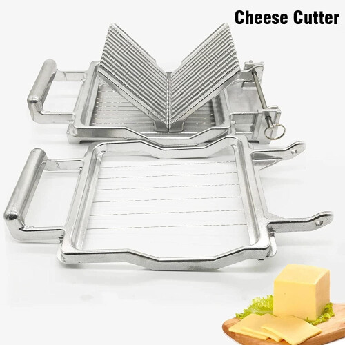 Cheese Slicer with Adjustable Thickness and Replaceable Stainless Steel Wire Cutting Board 2