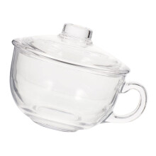 Glass Soup Bowls with Lids Microwave Safe Clear Glass for Oatmeal Cereal Rice Yogurt Easy to Clean