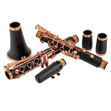 Professional 17 Key Bb Clarinet with Bakelite Body Rose Gold Keys Case and Accessories