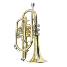 B Flat Cornet Beginner Trumpet with Durable Brass Body, Warm Tone and Smooth Valve Action